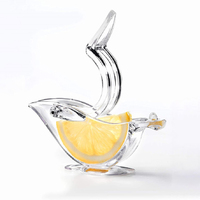 Ручна соковижималка Соковижималка ручна, сквізер, прес для шматочків лимона, лайма, часточки цитрусових - прозора.