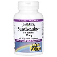 Амінокислота Natural Factors Stress-Relax Suntheanine L-Theanine 250 mg, 60 вегакапсул