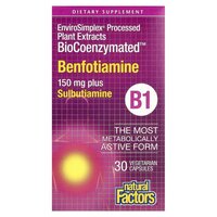 Natural Factors BioCoenzymated Benfotiamine plus Sulbutiamine, 30 вегакапсул