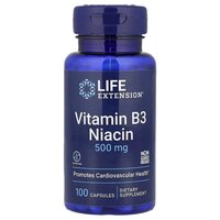 Вітаміни та мінерали Life Extension Vitamin B3 Niacin, 100 капсул