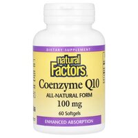 Натуральна добавка Natural Factors Coenzyme Q10 100 mg, 60 капсул