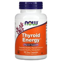 Натуральна добавка NOW Thyroid Energy, 90 вегакапсул