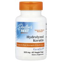 Натуральна добавка Doctor's Best Hydrolyzed Keratin 500 mg, 60 вегакапсул