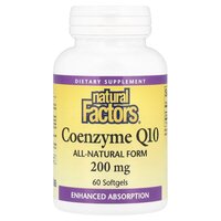 Натуральна добавка Natural Factors Coenzyme Q10 200 mg, 60 капсул