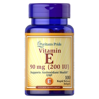 Puritan's Pride Vitamin E 200 IU (90 mg), 100 капсул