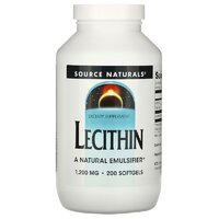 Натуральна добавка Source Naturals Lecithin 1200 mg, 200 капсул