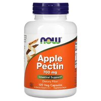 Натуральна добавка NOW Apple Pectin 700 mg, 120 вегакапсул
