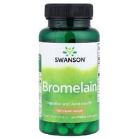 Натуральна добавка Swanson Bromelain 500 mg, 60 вегакапсул
