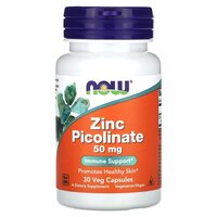 Вітаміни та мінерали NOW Zinc Picolinate 50 mg, 30 вегакапсул