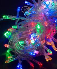 Світлодіодна гірлянда 260 LED класична 5 мм довжина 15 метрів з прозорим проводом світло різнокольорове (1130-01)