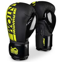 Рукавиці для боксу та єдиноборств Рукавиці боксерські Phantom APEX Elastic, Black/Neon Yellow