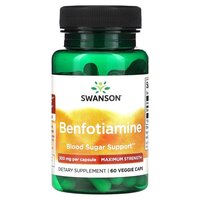 Вітаміни та мінерали Swanson Benfotiamine 300 mg Maximum Potency, 60 вегакапсул