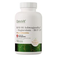 Натуральна добавка OstroVit Vege KSM-66 Ashwagandha + Magnesium + B6 P-5-P, 90 капсул