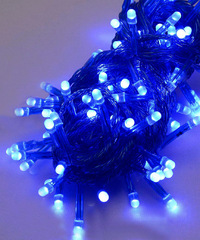 Світлодіодна гірлянда 88 LED класична 5 мм довжина 6.6 метрів однотон світло синій (1183-02)