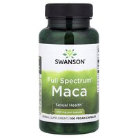 Натуральна добавка Swanson Maca 500 mg Full Spectrum, 100 капсул