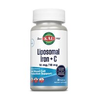 Вітаміни та мінерали KAL Liposomal Iron + C, 30 вегакапсул