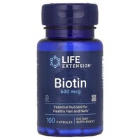 Вітаміни та мінерали Life Extension Biotin 600 mg, 100 капсул