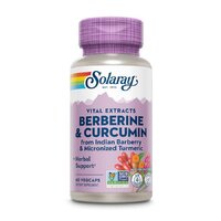 Натуральна добавка Solaray Berberine & Curcumin, 60 вегакапсул