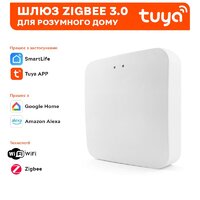 Центральний контролер шлюз Tuya Zigbee 3.0 Gateway Hub Smart Home Wireless, White