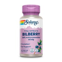 Натуральна добавка Solaray Bilberry Berry Extract 60 mg, 60 вегакапсул