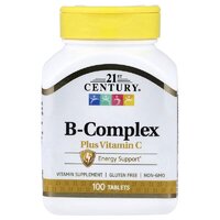 Вітаміни та мінерали 21st Century B-Complex plus Vitamin C, 100 таблеток