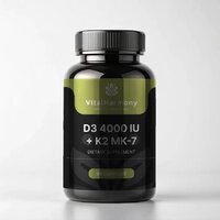 Вітаміни та мінерали VitalHarmony Vitamin D3 4000 + K2 MK-7, 90 капсул