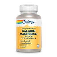 Вітаміни та мінерали Solaray Calcium & Magnesium Amino Acid, 90 капсул
