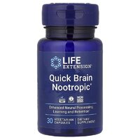 Натуральна добавка Life Extension Quick Brain Nootropic, 30 вегакапсул