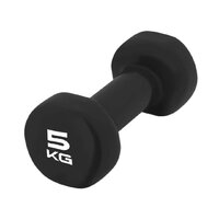 Гантель вінілова PowerPlay 4125 Achilles Black, 5 кг