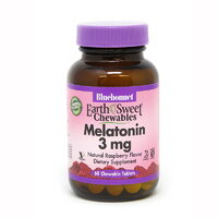 Натуральна добавка Bluebonnet Nutrition Earth Sweet Chewables Melatonin 3 mg, 60 жувальних таблеток