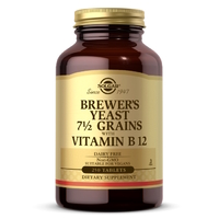 Натуральна добавка Solgar Brewer's Yeast with Vitamin B12, 250 таблеток