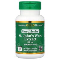Натуральна добавка California Gold Nutrition EuroHerbs St. John's Wort, 60 вегакапсул