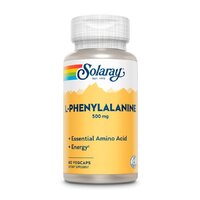 Амінокислота Solaray L-Phenylalanine 500 mg, 60 вегакапсул