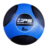 М'яч для фітнесу Power System Medicine Ball PS-4138, Black/Blue, 8 кг