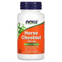 Натуральна добавка NOW Horse Chestnut 300 mg, 90 вегакапсул