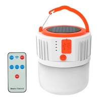 USB акумуляторна лампа SEMI LED 80W 4100K підвісна, 42 діоди з сонячною панеллю