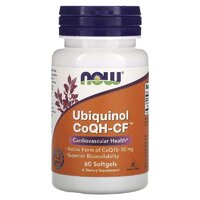 Натуральна добавка NOW Ubiquinol CoQH-CF, 60 капсул