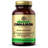Натуральна добавка Solgar Cinnamon Full Potency Herbs, 100 вегакапсул