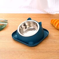 Миска для тварин котів та собак Semi з нахилом анти перекидання, 18 см діаметр площини, Blue