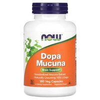Натуральна добавка NOW Dopa Mucuna, 180 вегакапсул