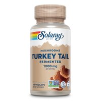 Натуральна добавка Solaray Org Grown Fermented Turkey Tail 1000 mg, 60 вегакапсул