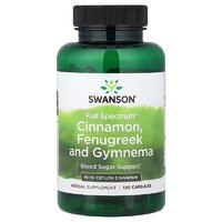 Натуральна добавка Swanson Cinnamon Fenugreek Gymnema Full Spectrum, 120 капсул