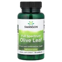 Натуральна добавка Swanson Olive Leaf Extract 400 mg Full Spectrum, 60 капсул