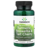 Натуральна добавка Swanson Turmeric, Boswellia & Tart Cherry Full Spectrum, 60 капсул