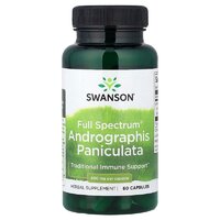 Натуральна добавка Swanson Andrographis Paniculata 400 mg Full Spectrum, 60 капсул