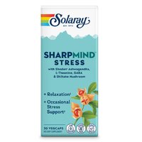 Натуральна добавка Solaray SharpMind Nootropics Stress, 30 вегакапсул