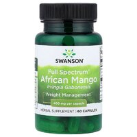 Натуральна добавка Swanson African Mango 400 mg Full Spectrum, 60 капсул