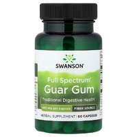 Натуральна добавка Swanson Guar Gum 400 mg Full Spectrum, 60 капсул