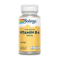 Вітаміни та мінерали Solaray Vitamin B6 Timed-Release, 60 вегакапсул