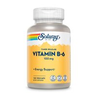 Вітаміни та мінерали Solaray Vitamin B6 Timed-Release, 120 вегакапсул